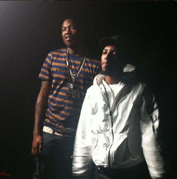 Meek Mill: Louis Vuitton Leather Blouson Jacket and 1854 Graphic Knit T- Shirt in 2023